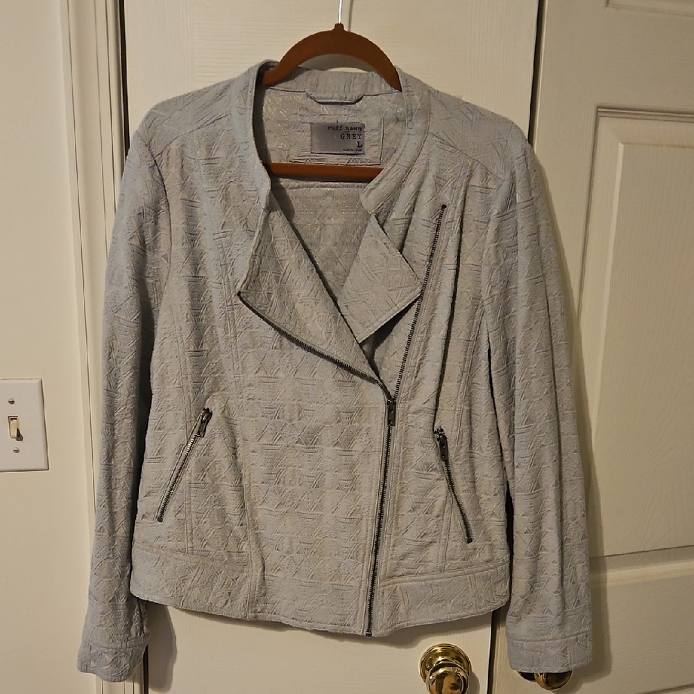 Ruff Hewn Light Gray Textured Blazer
